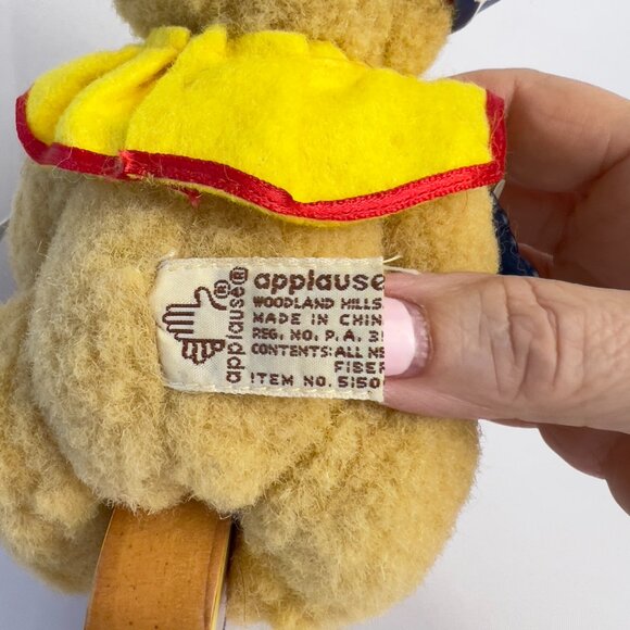 Applause Vintage Plush Teddy Bear Wood Rocking Horse Bears in Toyland 1976 - Picture 5 of 10